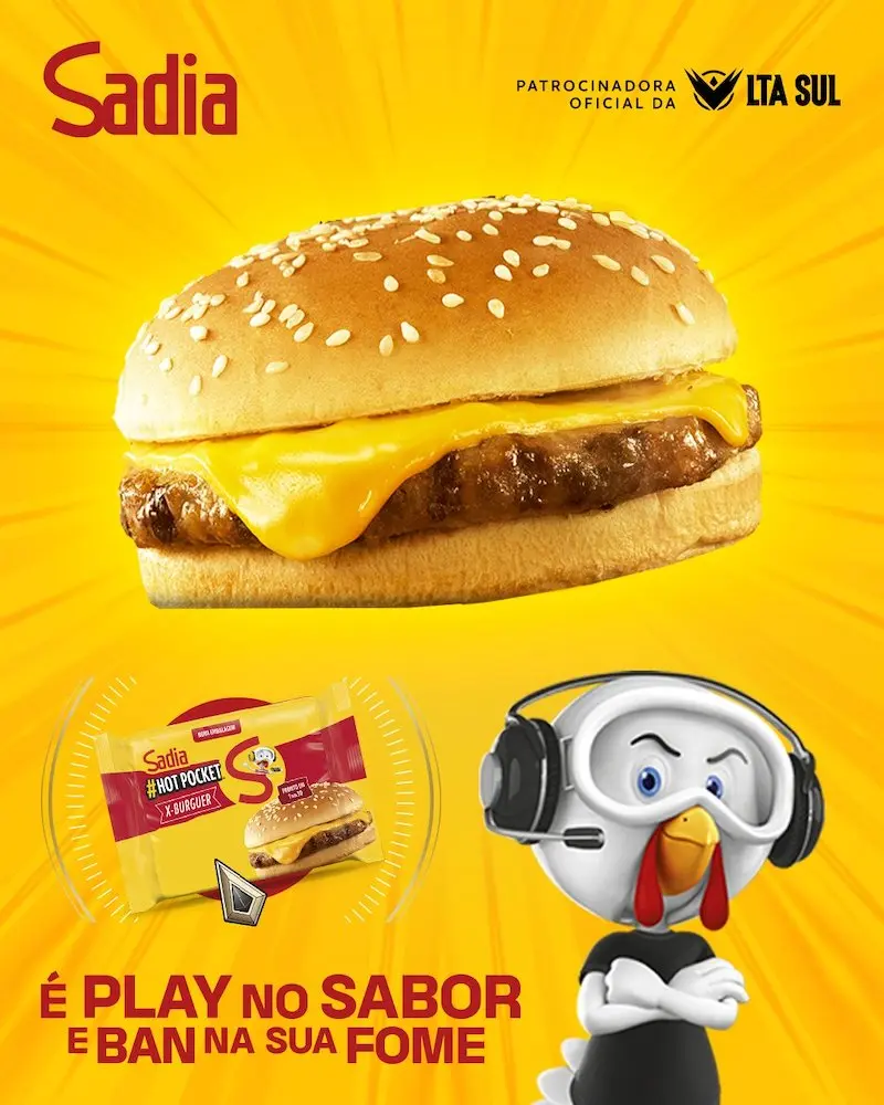 Hambúrguer Sadia Hot Pocket X-Burger, sabor e diversão.