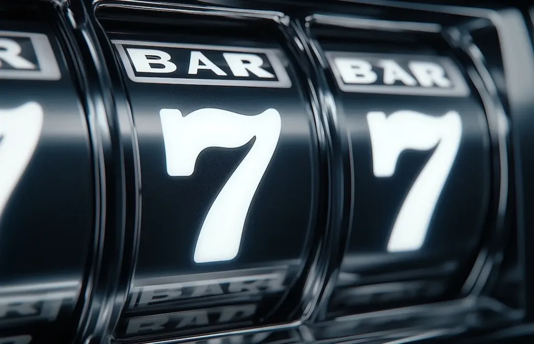 Máquina caça-níqueis com símbolo de jackpot.