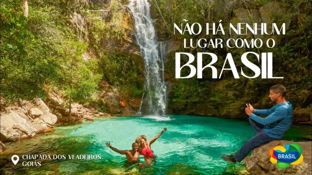 Cachoeira na Chapada dos Veadeiros, Goiás, Brasil