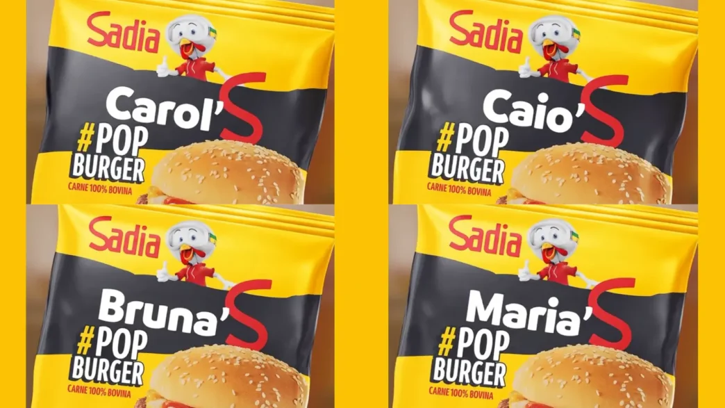 Embalagens de hambúrguer Sadia Pop Burger.