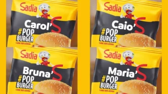 Embalagens de hambúrguer Sadia Pop Burger.