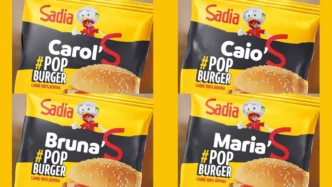 Embalagens de hambúrguer Sadia Pop Burger.
