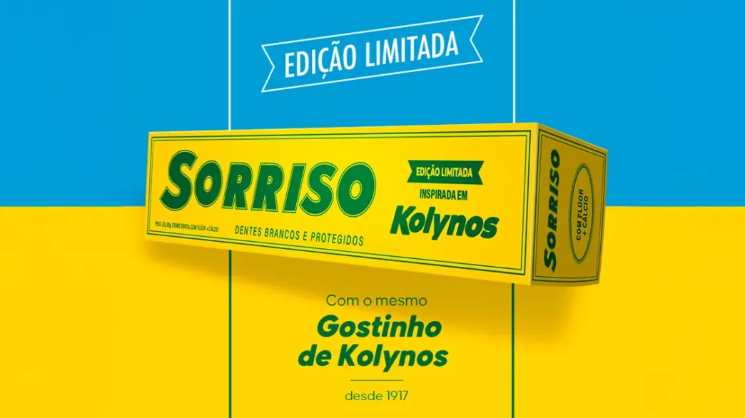 Creme dental Sorriso edição limitada Kolynos.