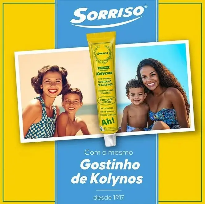 Pasta de dentes Sorriso com o gostinho Kolynos