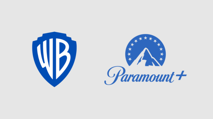 Logos da Warner Bros e Paramount Plus