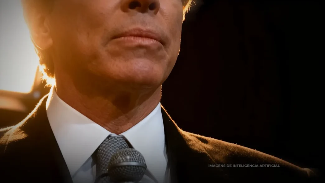 man speaking microphone