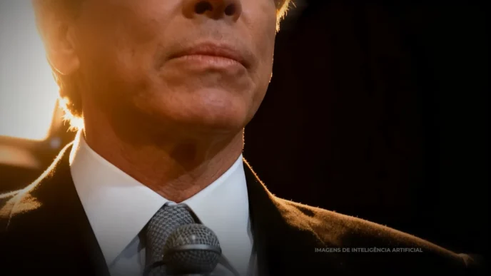 man speaking microphone