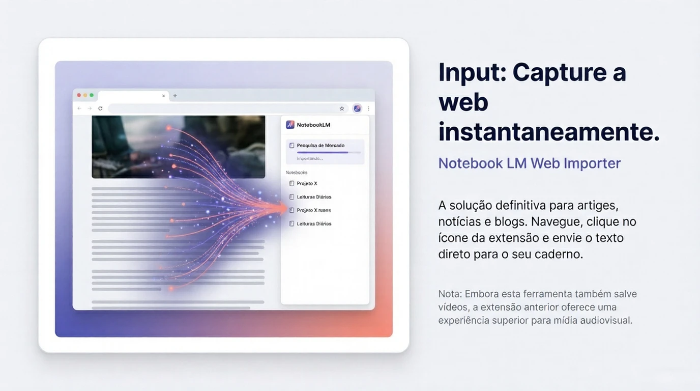 Extensão web para capturar conteúdo instantaneamente.