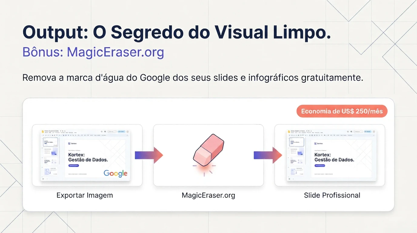 Remova marca d'água em slides com MagicEraser.org.