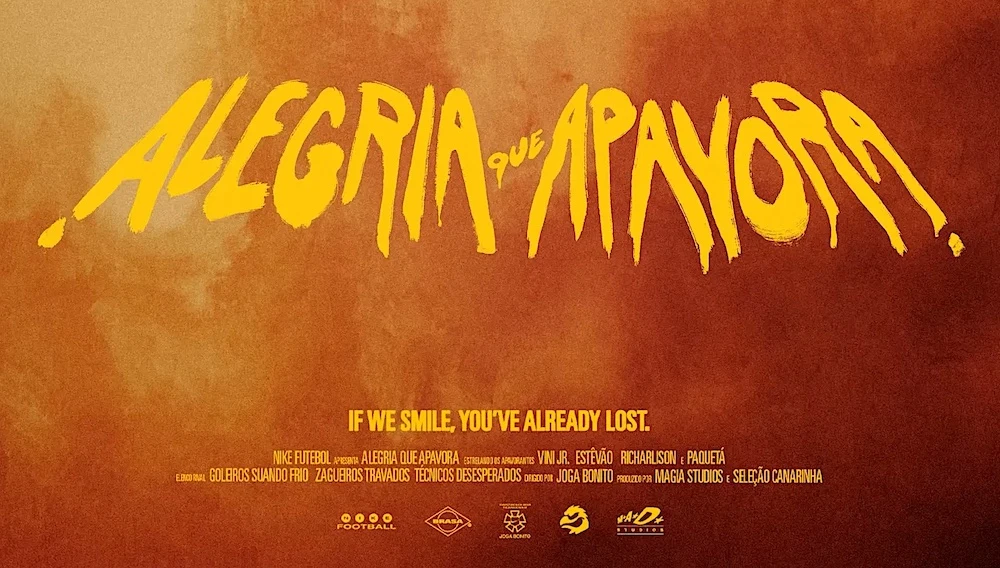 Pôster com frase motivacional sobre futebol.