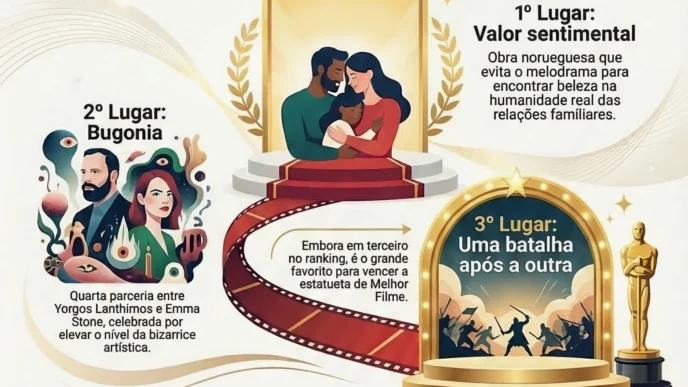 Ranking de filmes: Valor sentimental, Bugonia, Uma batalha.