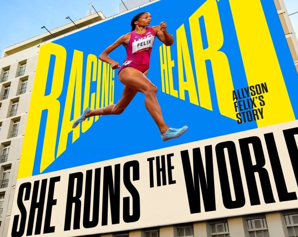 Outdoor com imagem de corredora destaque.