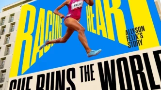 Outdoor com imagem de corredora destaque.