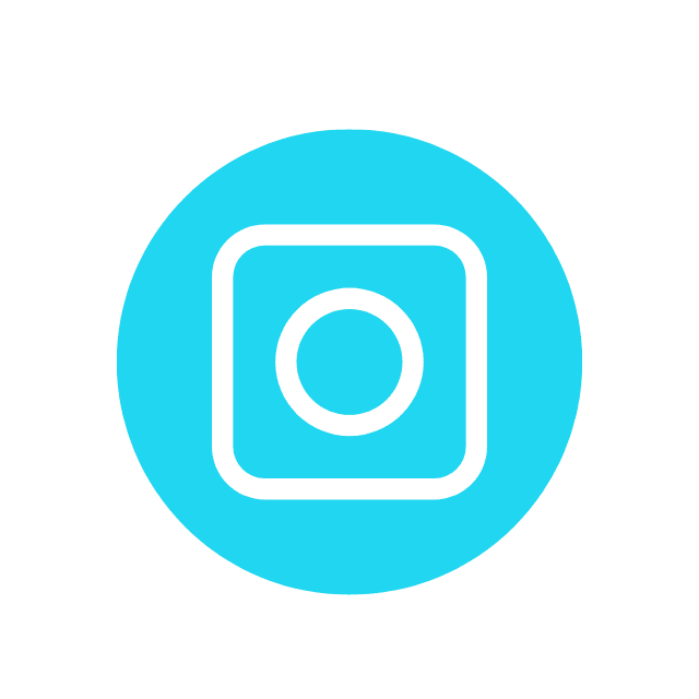 Ícone de câmera em fundo azul