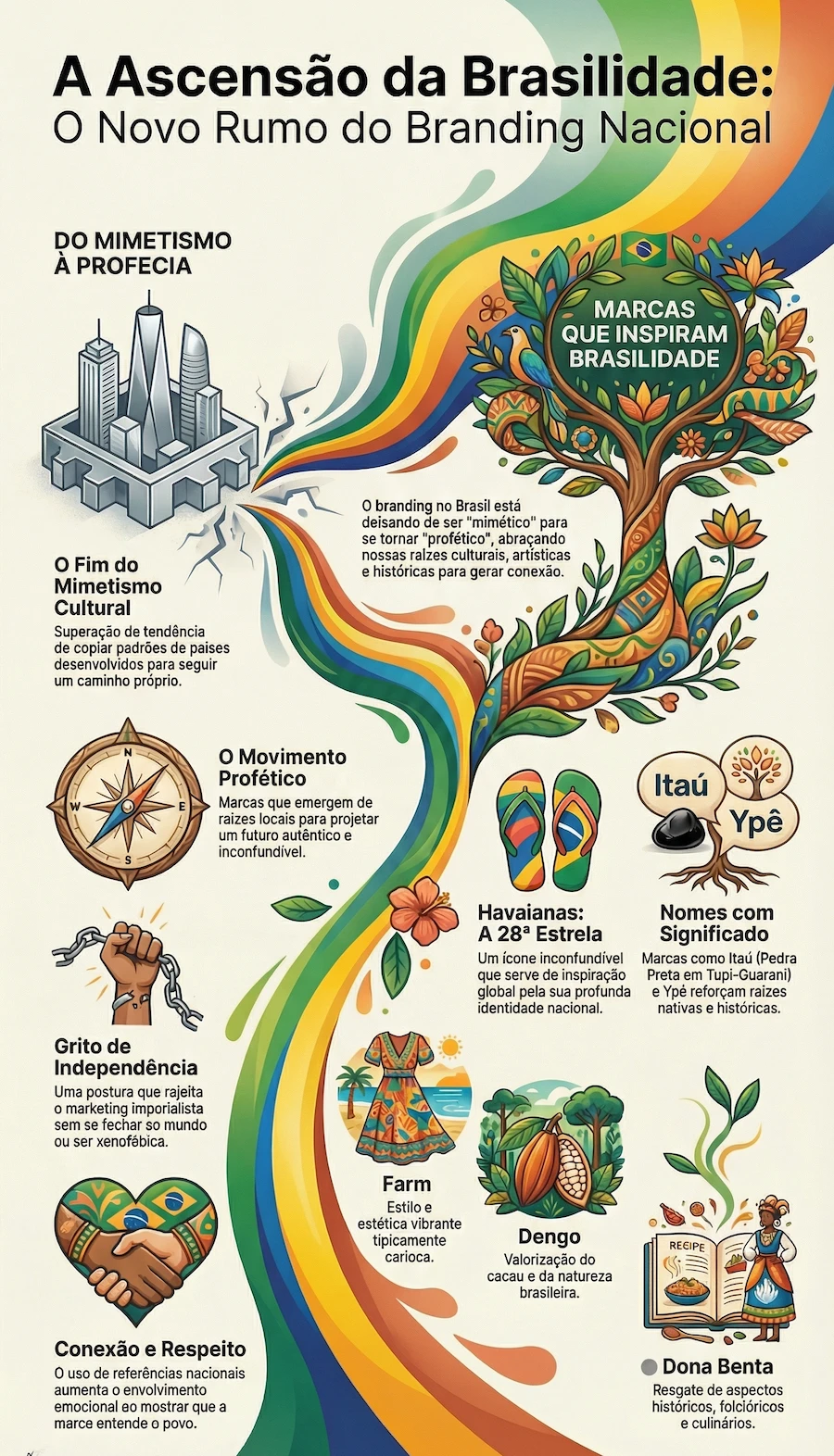 Infográfico sobre branding e brasilidade