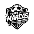 Logo Copa das Marcas com bola de futebol