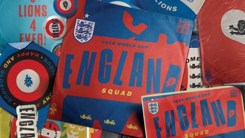 Produtos da seleção inglesa Copa 2026