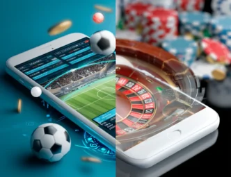 Apostas esportivas e cassino online no smartphone