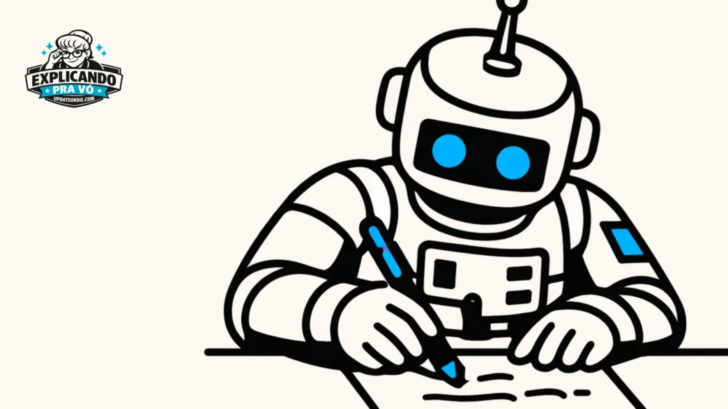 Robô desenhando com caneta em papel