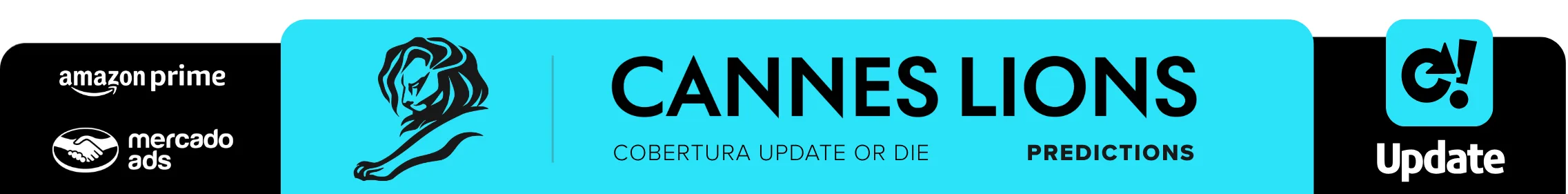 Banner Cannes Lions com Amazon Prime e Mercado Ads