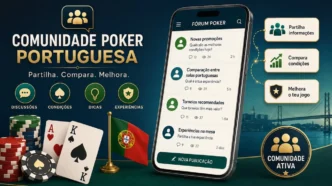 Comunidade portuguesa de poker em aplicativo móvel