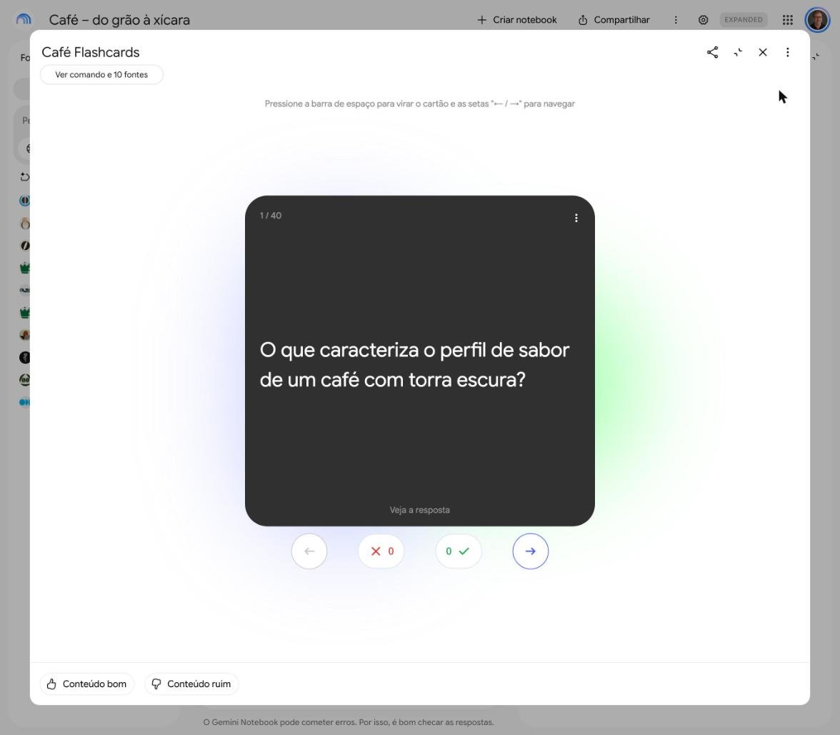 Flashcard gerado a partir das fontes sobre café